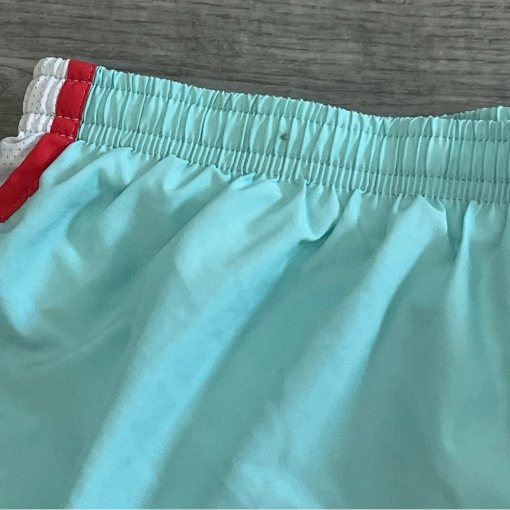 Nike Juniors Dri Fit Mint‎ Green & Red Trim Lined Pocket Short 455912-371 Sz XL